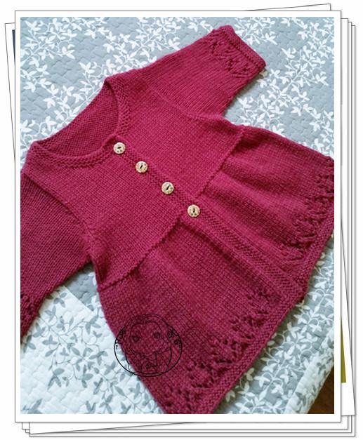 寬松時(shí)尚的女寶寶開(kāi)襟毛衣編織,附詳細(xì)教程圖解